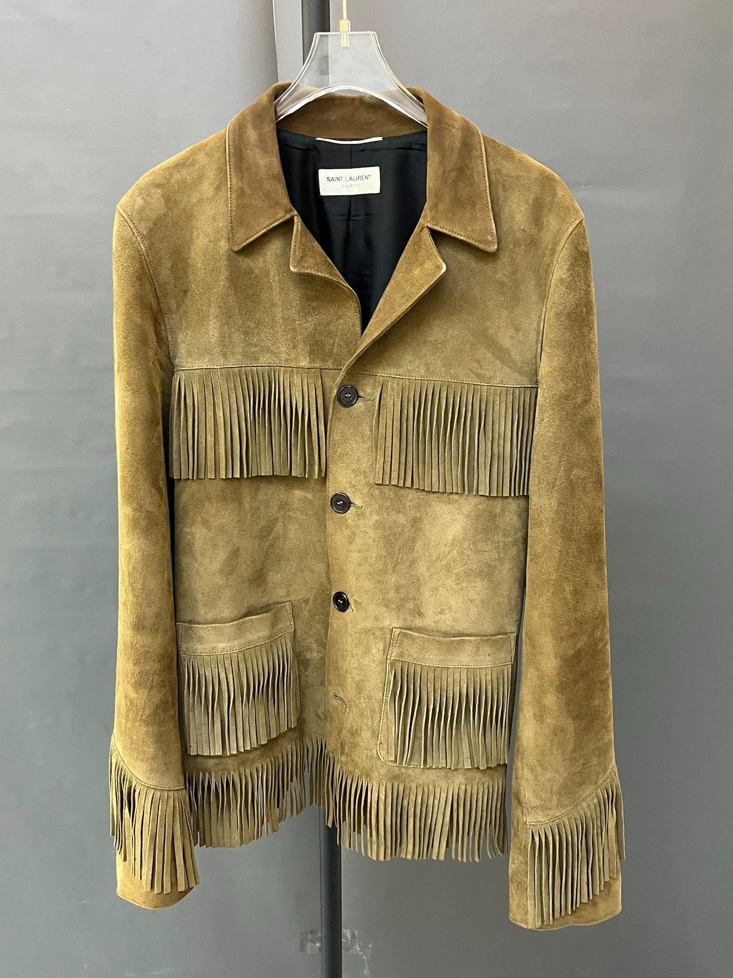 Saint Laurent Paris Saint Laurent Paris Tassel suede jacket Size US S / EU 44-46 / 1 - 1 Thumbnail