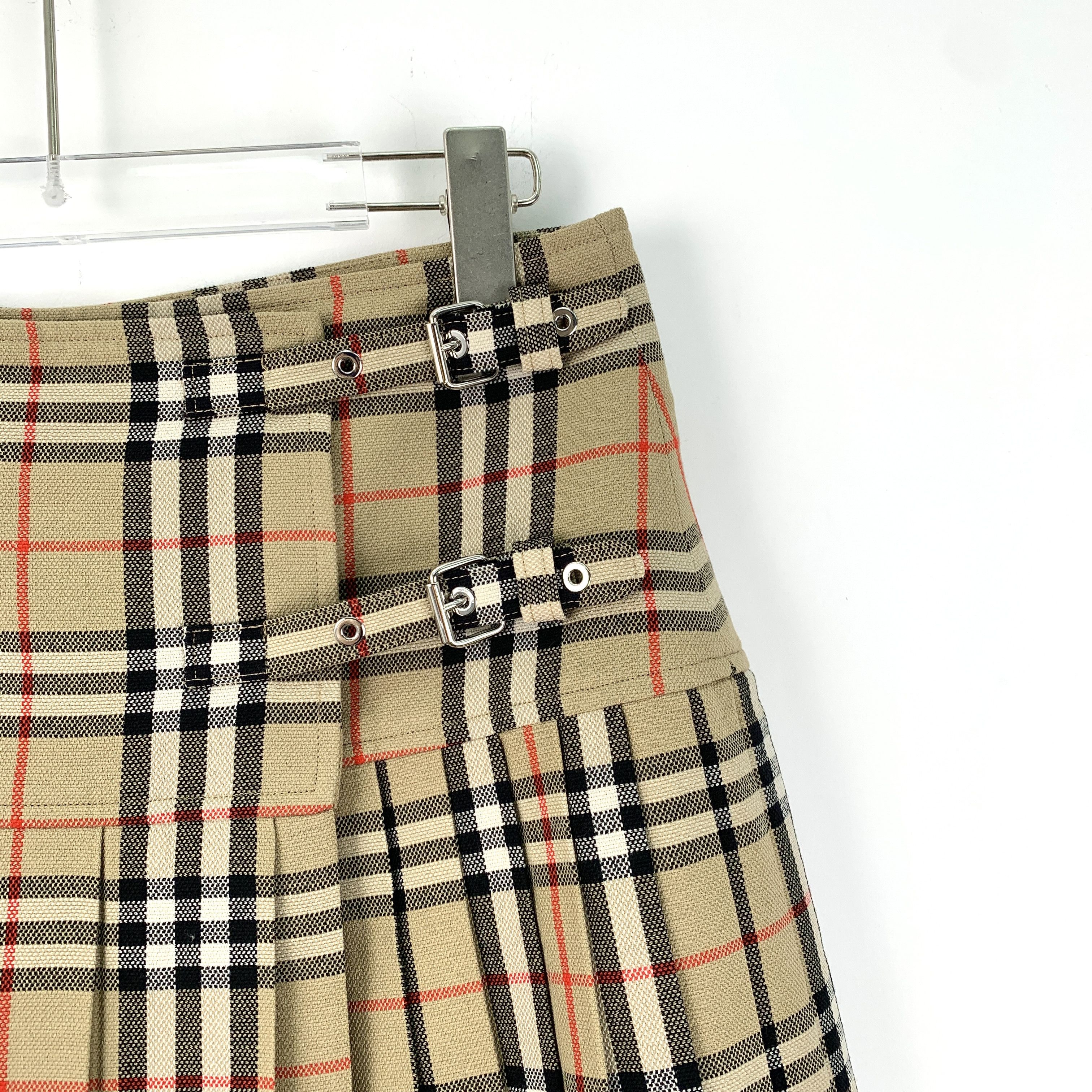 Burberry Burberry Brown Check Wool Pleated Mini Skirt (Size S) Size 26" / US 2 / IT 38 - 5 Thumbnail