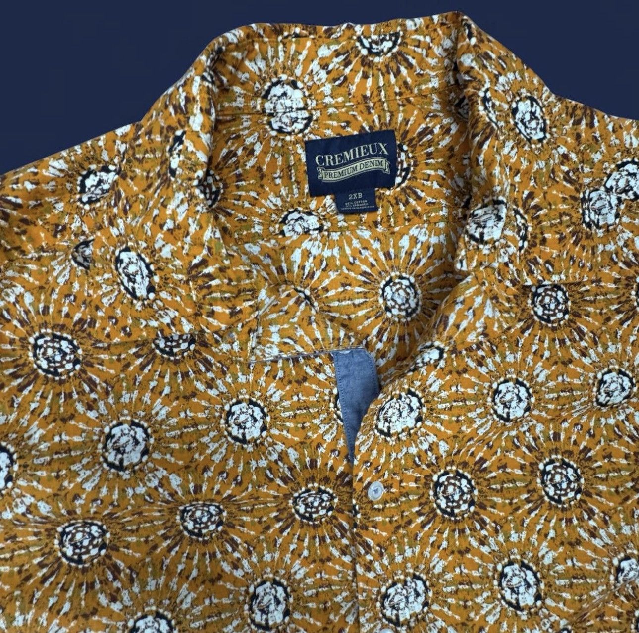 Cremieux Cremieux Premium Denim 2XB Medallion Print Chambray Contrast Size US XXL / EU 58 / 5 - 2 Thumbnail