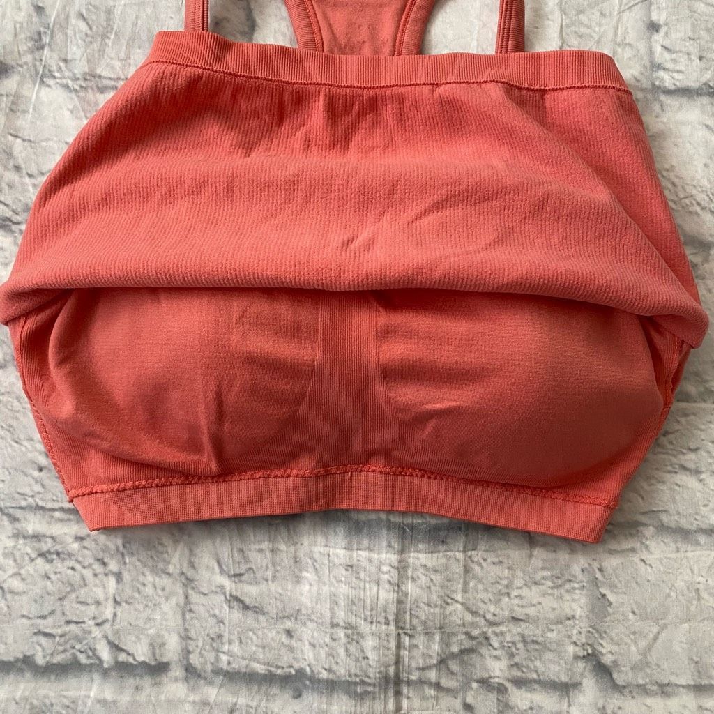 Other Women S ribbed racerback sports bra w/removable pads coral c Size S / US 4 / IT 40 - 5 Thumbnail