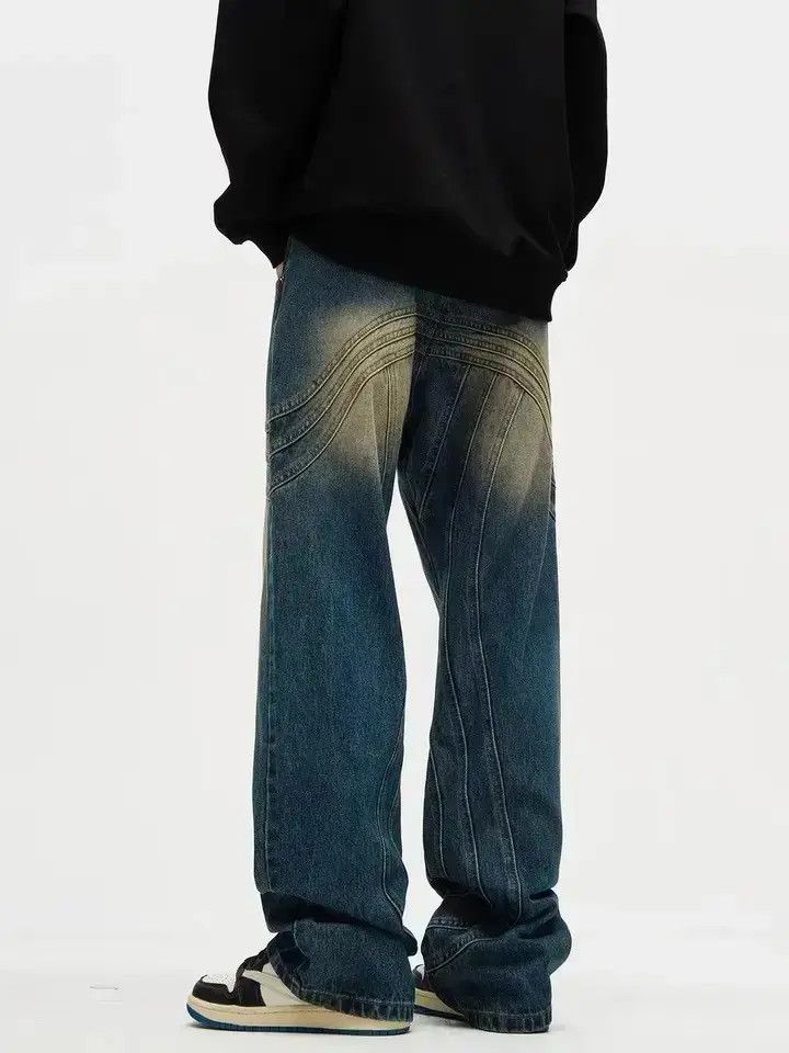 Japanese Brand Y2k Hip Hop Street Casual Pants Loose Wide Leg Splice Size US 32 / EU 48 - 5 Thumbnail
