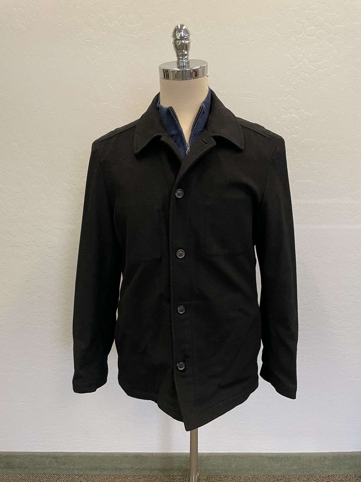 Hugo Boss Melton Wool & Cashmere Chess Jacket Size US M / EU 48-50 / 2 - 1 Thumbnail