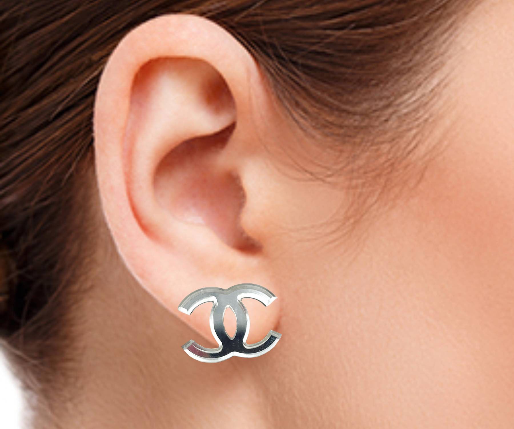 Chanel Chanel Silver CC Mirror Large Clip on Earrings Size ONE SIZE - 2 Thumbnail