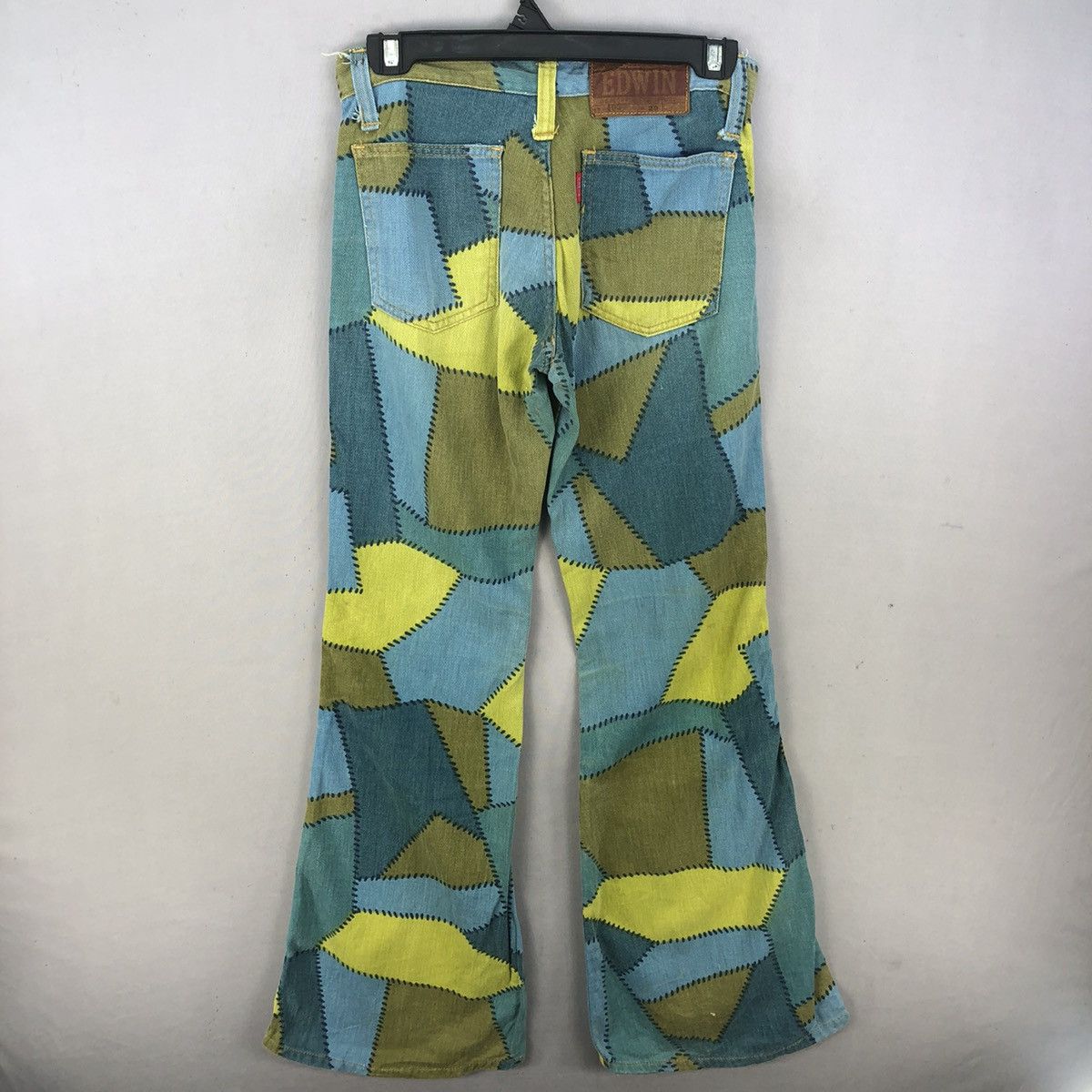Kapital Vintage 1970s Edwin Patchwork AOP Bell Bottom Pants Size US 28 / EU 44 - 6 Thumbnail