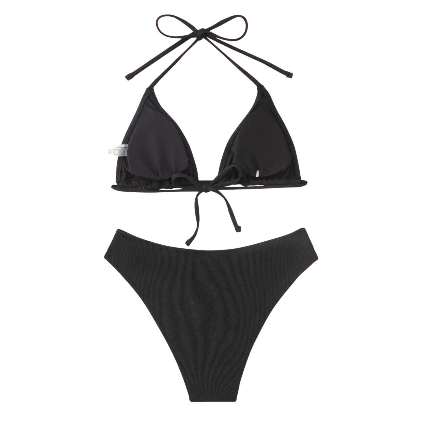 Shein Triangle Bikini Set in Black, Size M Size ONE SIZE - 2 Thumbnail