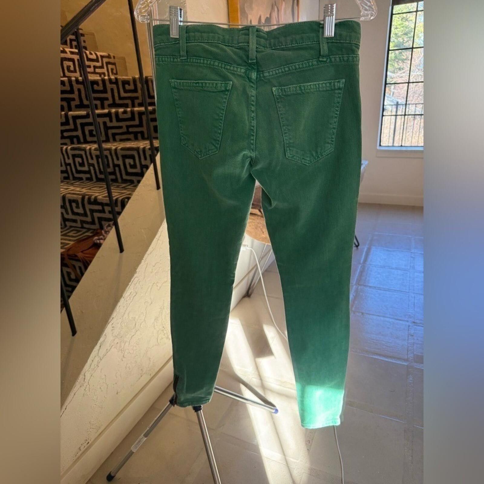 Current/Elliot Current Elliott Stiletto Skinny Low Jeans 25 Green Stretch Size 25" / US 0 / IT 36 - 3 Thumbnail