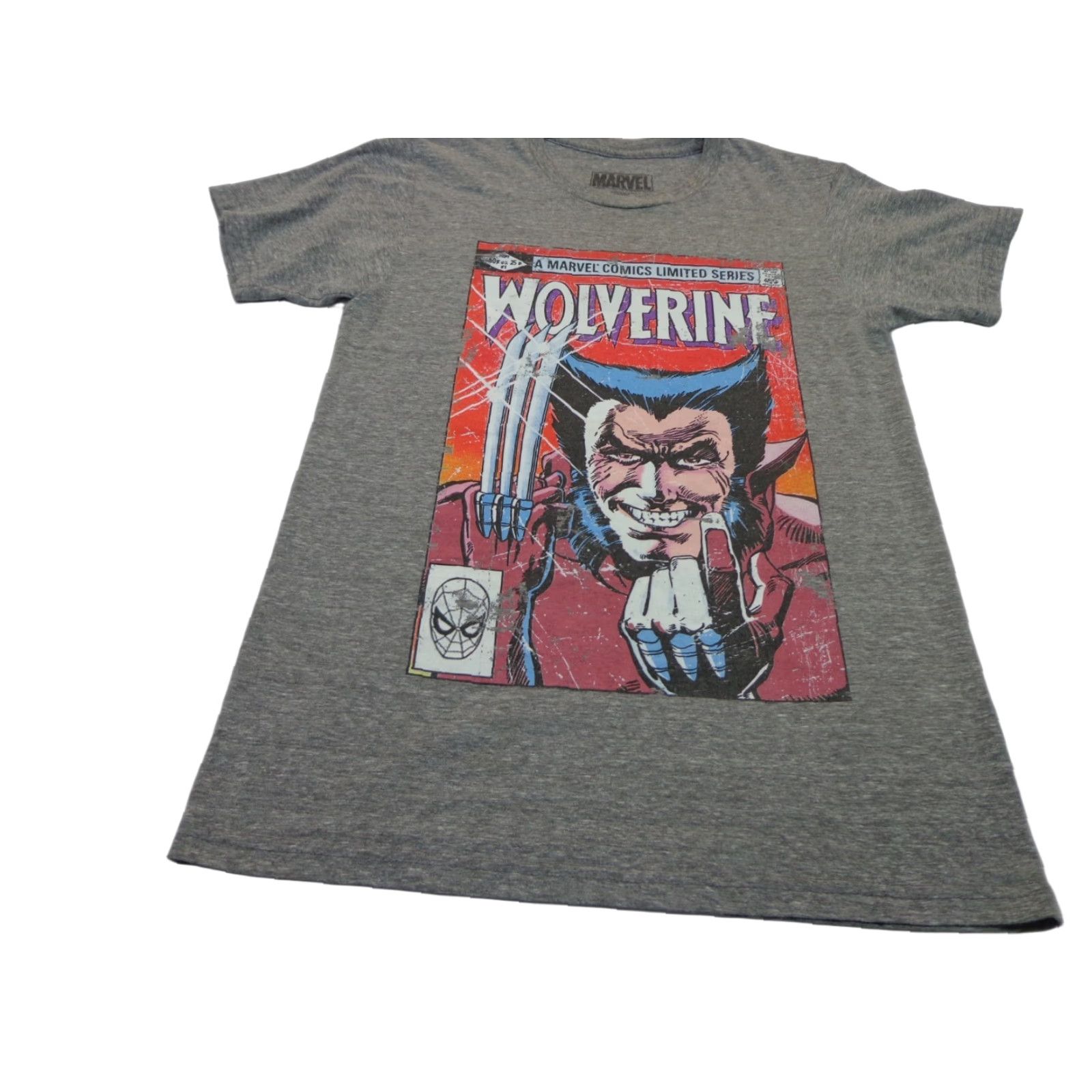 Vintage WOLVERINE Marvel Comic Book Cover Graphic Distressed Heather Gray T-Shirt Small Size US S / EU 44-46 / 1 - 1 Thumbnail