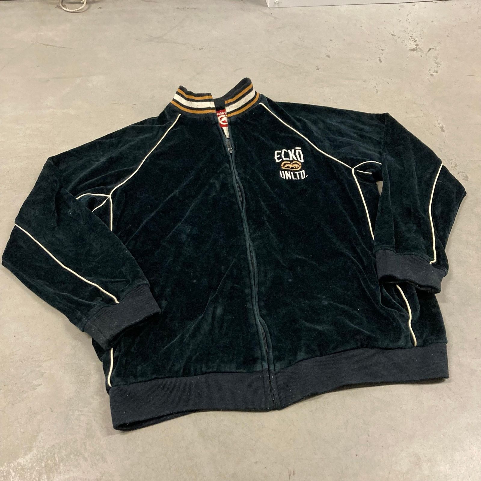 Ecko Unltd. VINTAGE Ecko Unltd Mens Track Jacket XL Brown Logo Y2K 