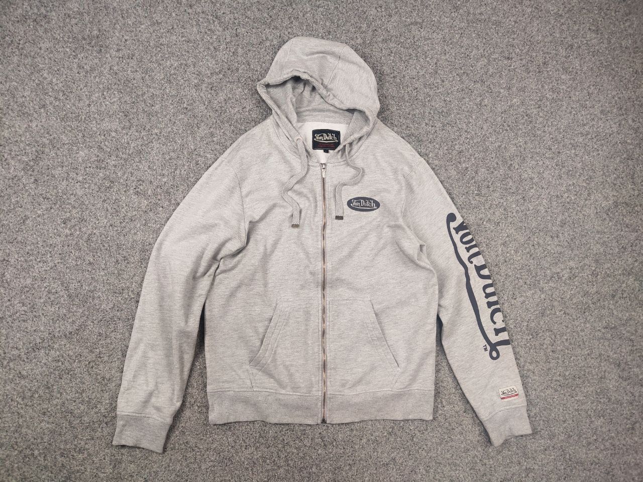 Von Dutch Von Dutch Vintage Gray Zip Hoodie Big sleeves Logo Y2K Style Size US L / EU 52-54 / 3 - 8 Thumbnail