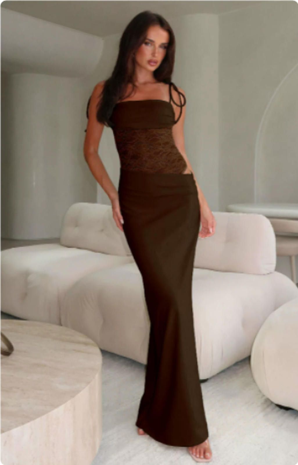 The Unbranded Brand Y2K Lace Suspender Dress Party Evening Club Beach Clothing Size ONE SIZE - 8 Thumbnail