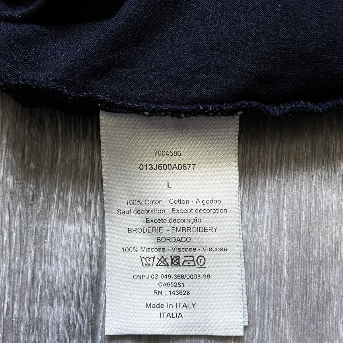 Dior Christian Dior Embroidered CD Icon Logo Black Cotton T-shirt Size US L / EU 52-54 / 3 - 15 Thumbnail
