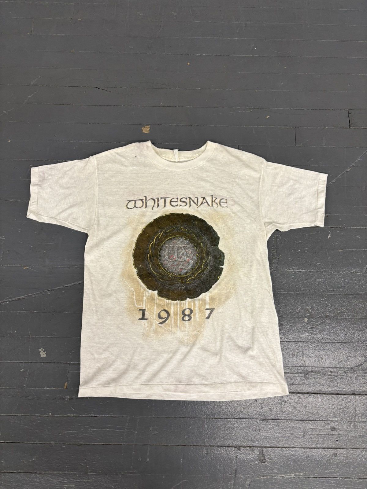 Band Tees × Vintage Vintage 1987 whitesnake tour tee Size US L / EU 52-54 / 3 - 1 Thumbnail