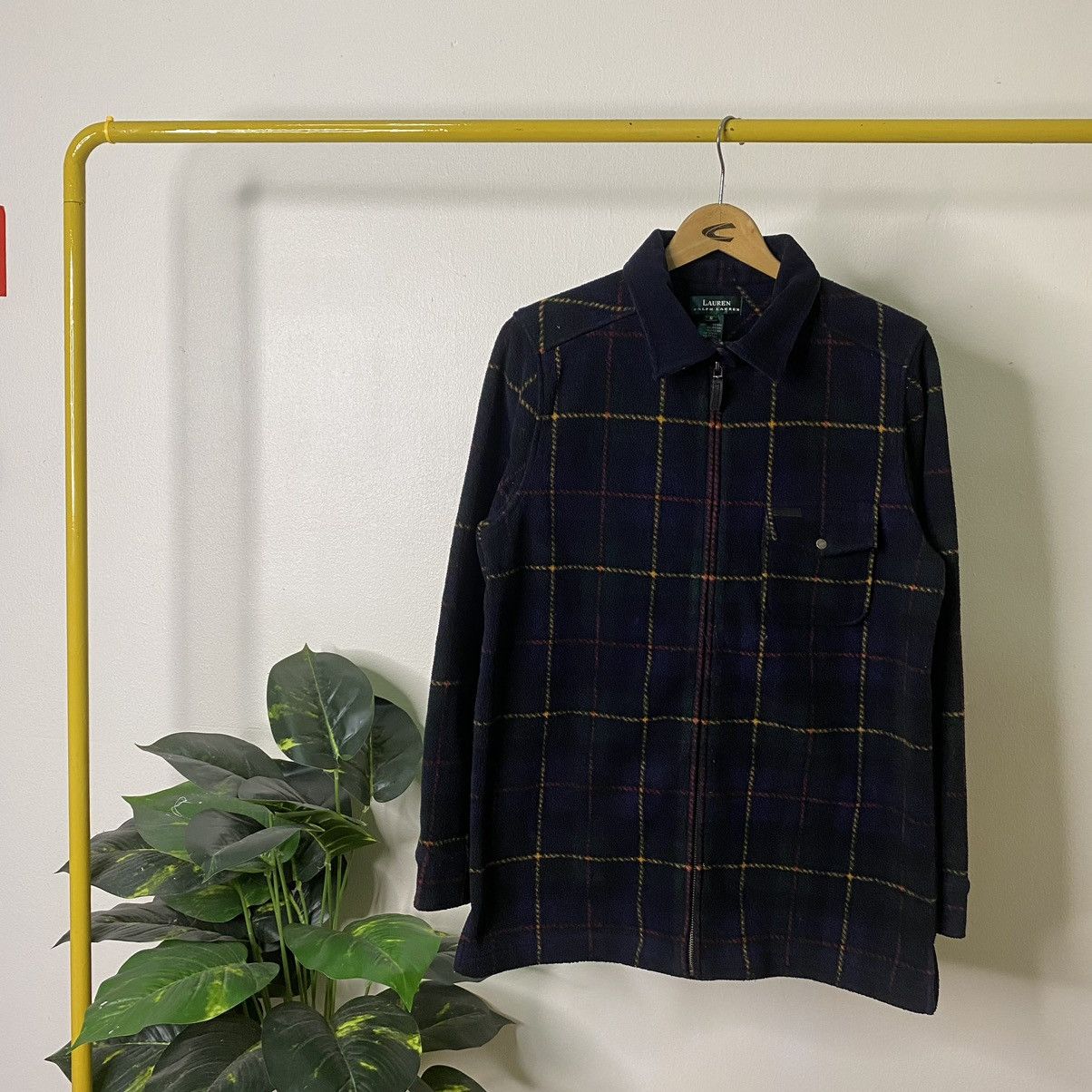 Polo Ralph Lauren × Ralph Lauren × Vintage Vintage Ralph Lauren Plaid Fleece Jacket Size US M / EU 48-50 / 2 - 1 Thumbnail