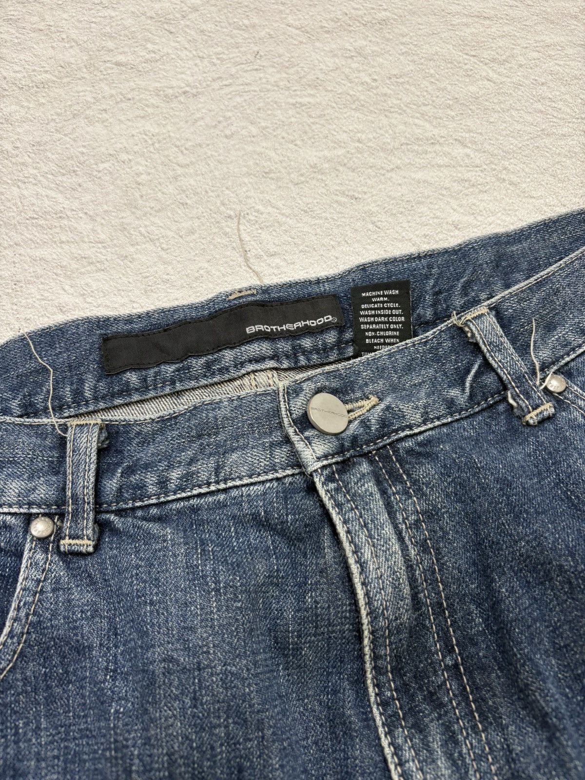 JNCO 2000s Brotherhood patchwork baggy denim y2k style Size US 38 / EU 54 - 6 Thumbnail