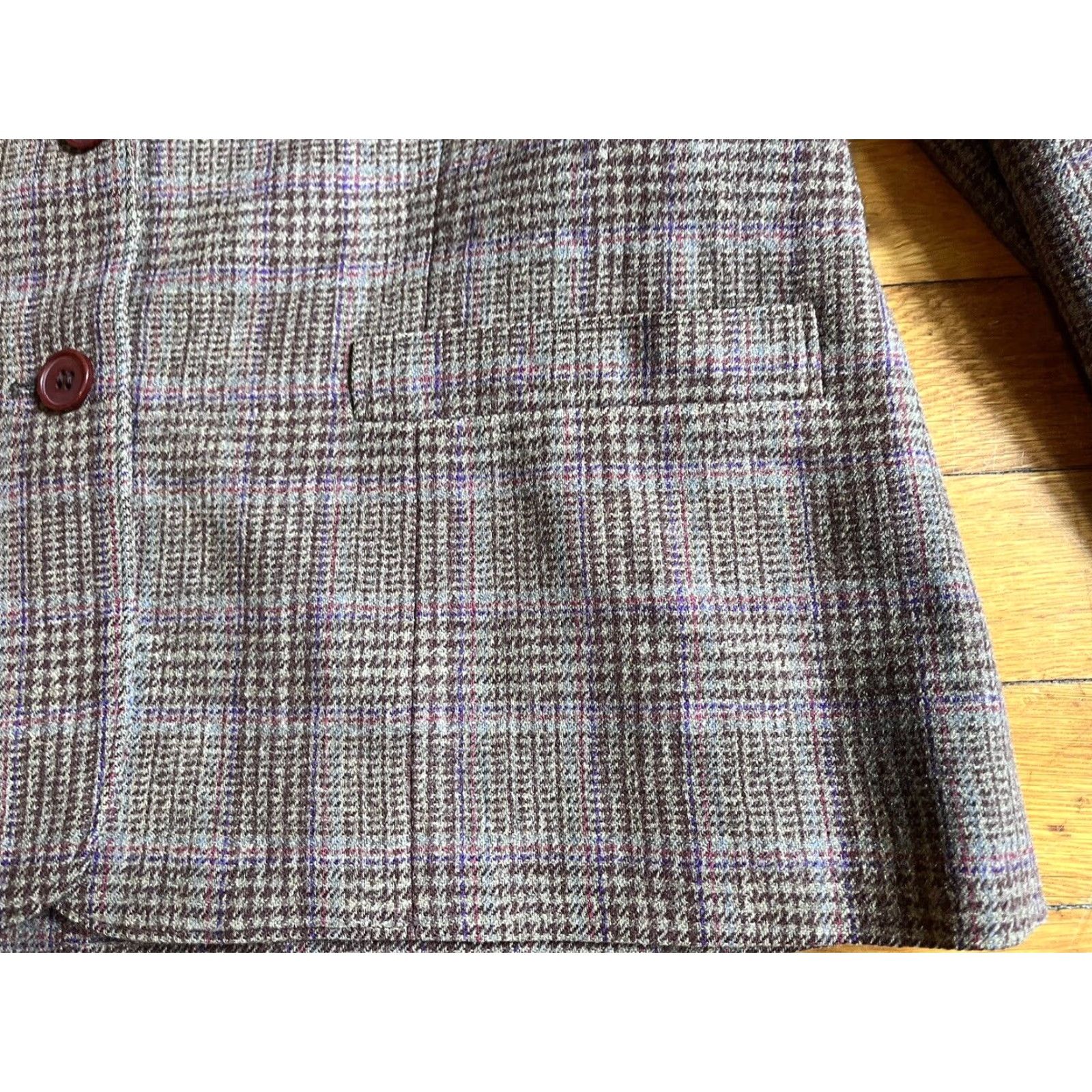 Pendleton VINTAGE Pendleton Blazer Women’s 14 Beige Purple Tartan Plaid Shirt Size XL / US 12-14 / IT 48-50 - 3 Thumbnail