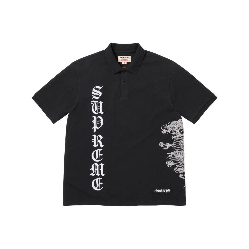 Supreme Cursive Polo Black Lサイズ Supreme Cursive Polo | Grailed