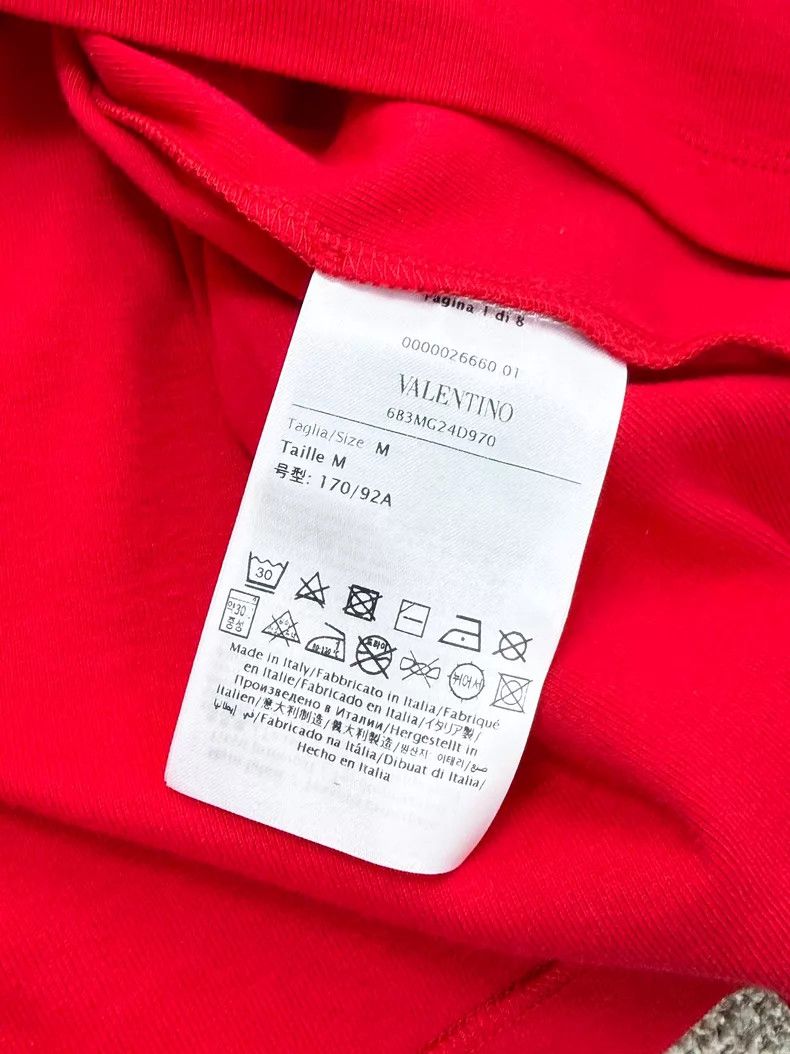 Valentino Valentino Red M size beige contrasting crew neck flocked l Size M / US 6-8 / IT 42-44 - 7 Thumbnail