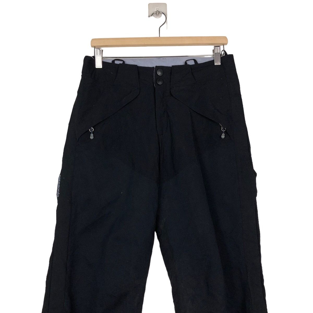 Japanese Brand 🔥Rich Black Cargo Pants Ski Multi Pocket Patagonia Ski Wear Size US 30 / EU 46 - 4 Thumbnail