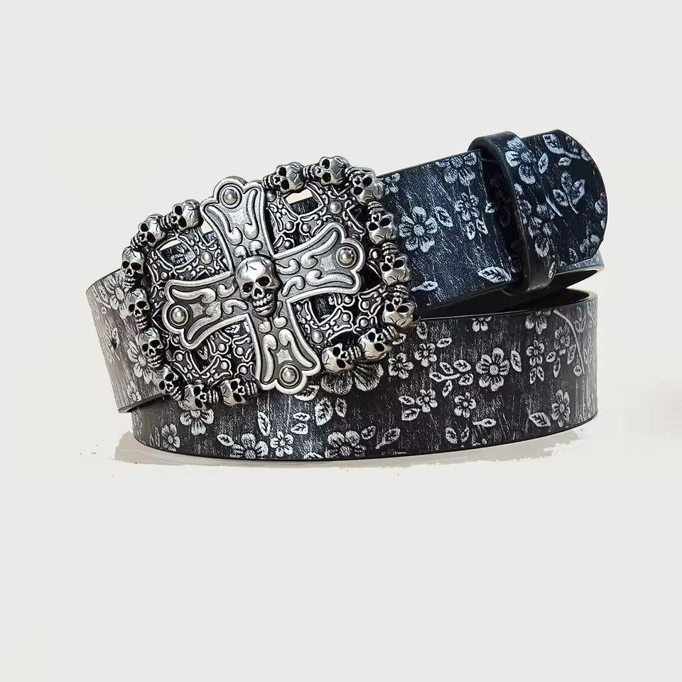 Japanese Brand Cros Buckle PU Leather Belt 110 cm Size 32 - 1 Thumbnail
