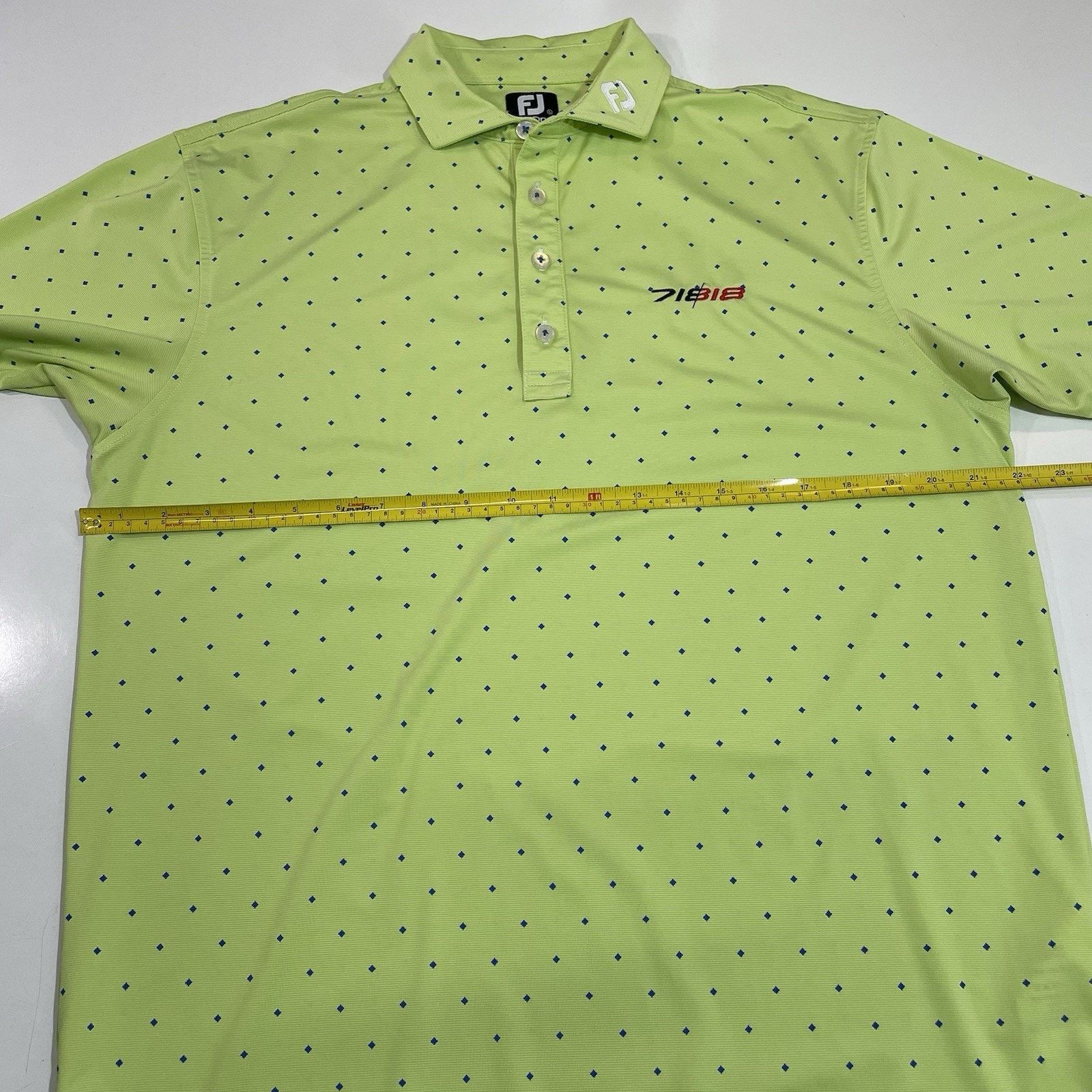 Footjoy TITLEIST FOOTJOY POLO GOLF SHIRT MEN’S XL GREEN GEOMETRIC Size US XL / EU 56 / 4 - 5 Thumbnail
