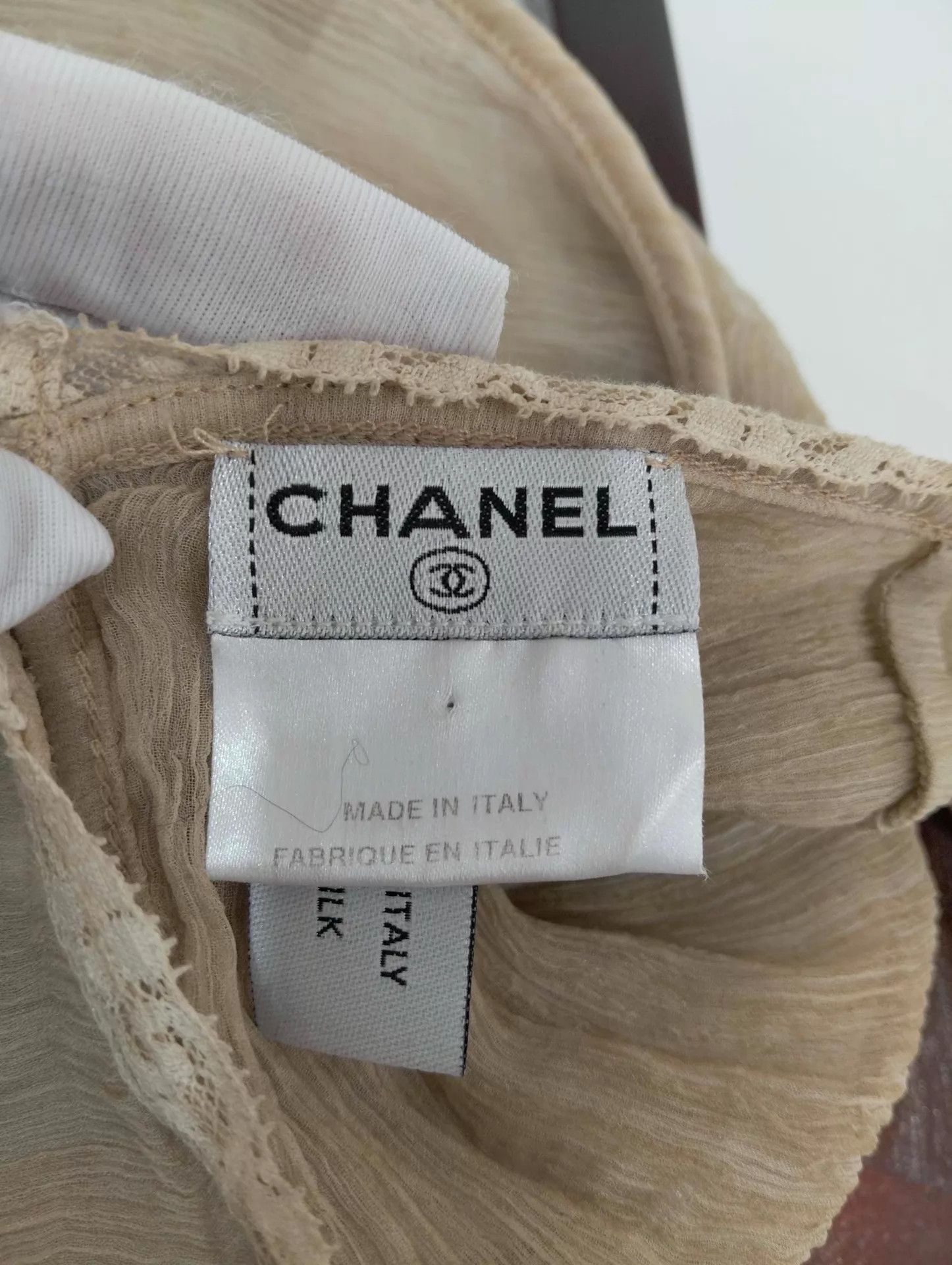 Chanel CHANEL Silk Sleeveless Top 36 (95 New) Size XS / US 0-2 / IT 36-38 - 4 Thumbnail