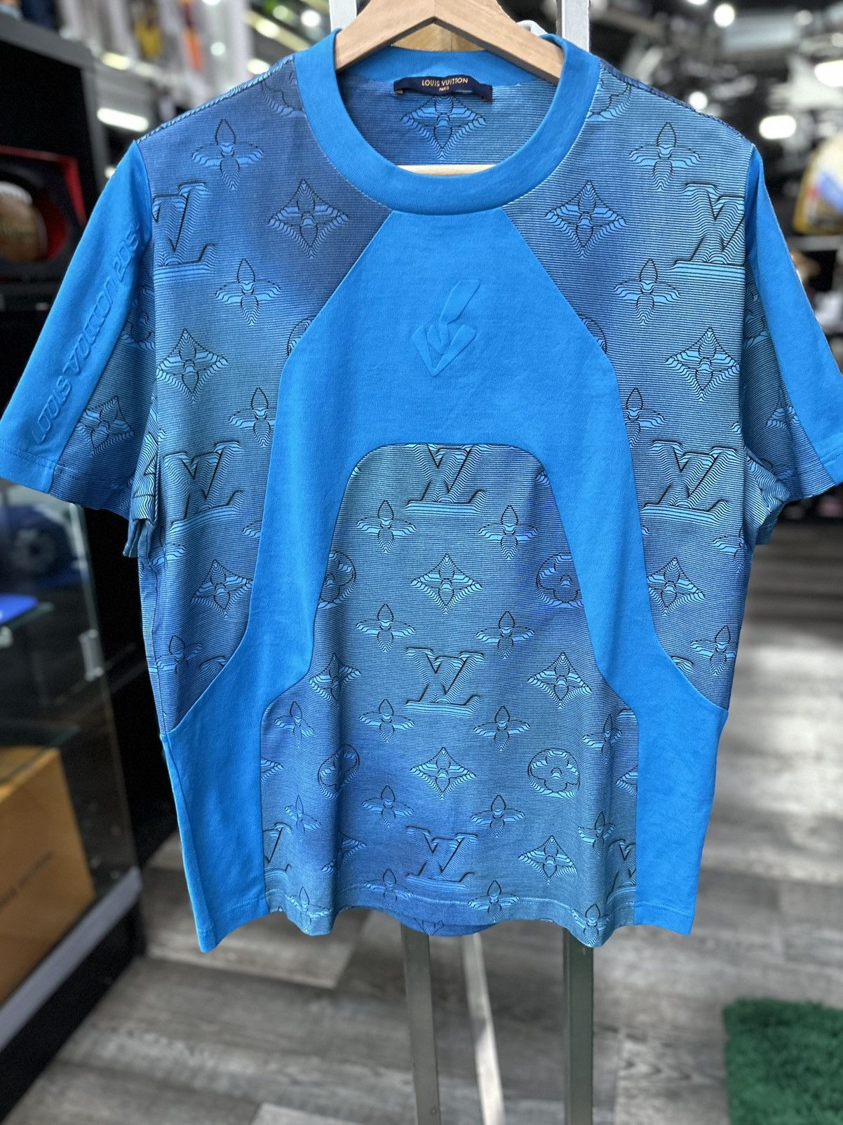 Image of Louis Vuitton Blue 2054 Monogram T-Shirt, Men's (Size XS)