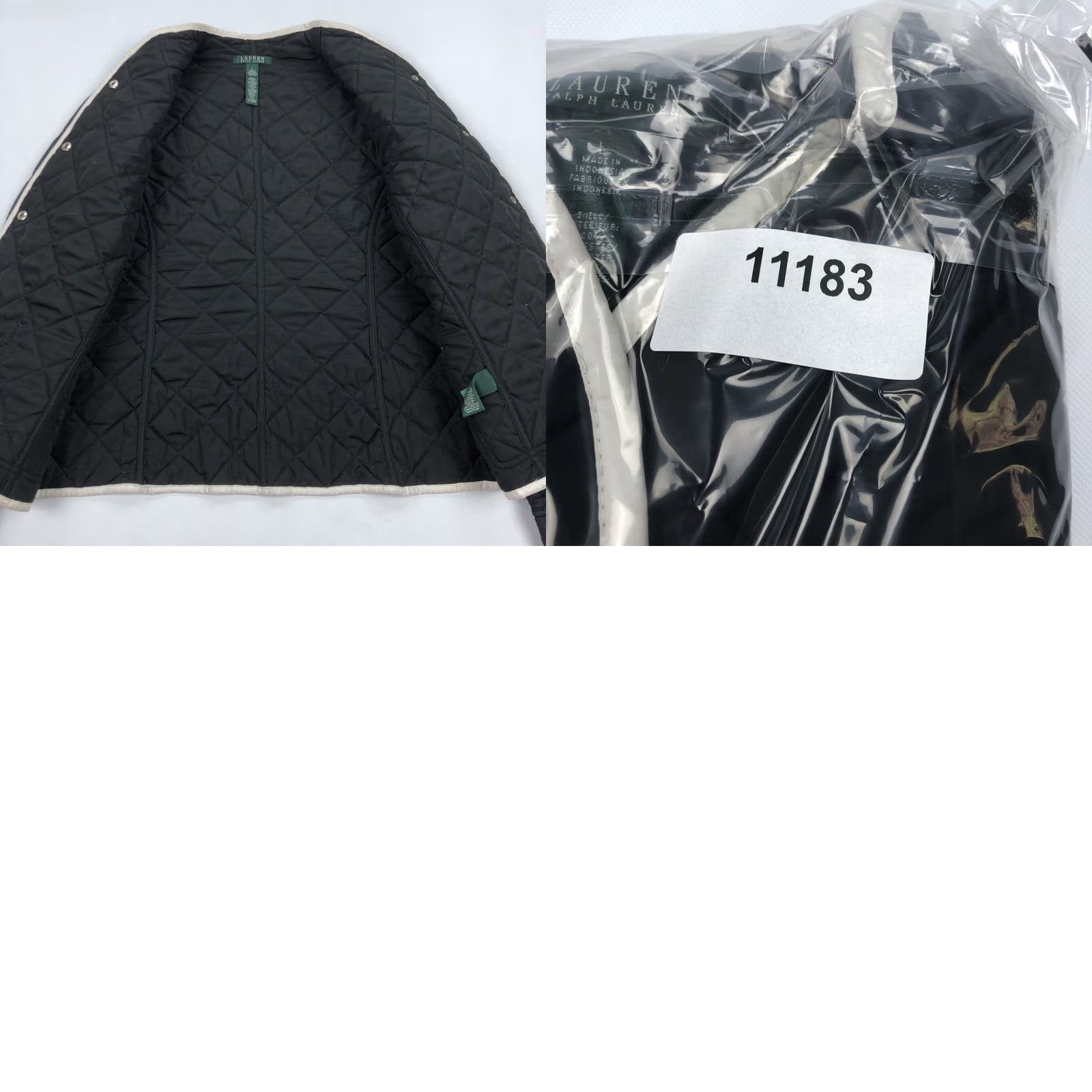 Ralph Lauren Lauren Ralph Lauren Women's Black Quilted Jacket Coat Gold Snaps Trim Size L Size L / US 10 / IT 46 - 9 Thumbnail