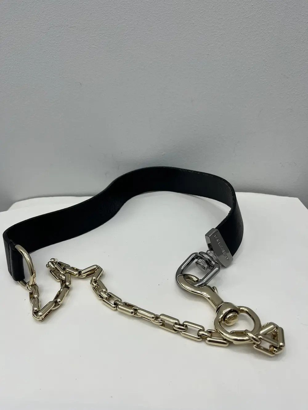 Dolce & Gabbana Dolce & Gabbana Leather Chunky Chain Belt Size ONE SIZE - 2 Thumbnail