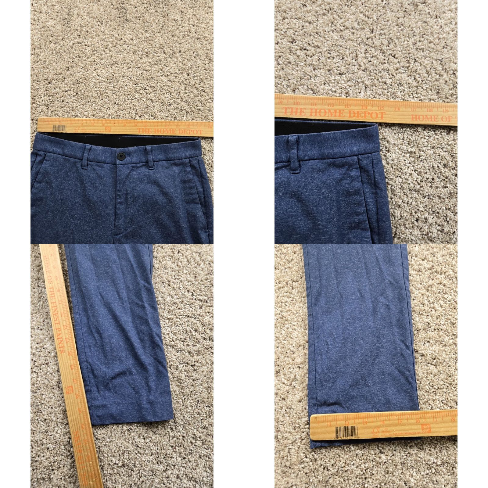 Bonobos Bonobos Chino Pants 29x32 Blue Slim Fit Flat Front Stretch Nylon Blend Mens Size US 29 - 8 Thumbnail