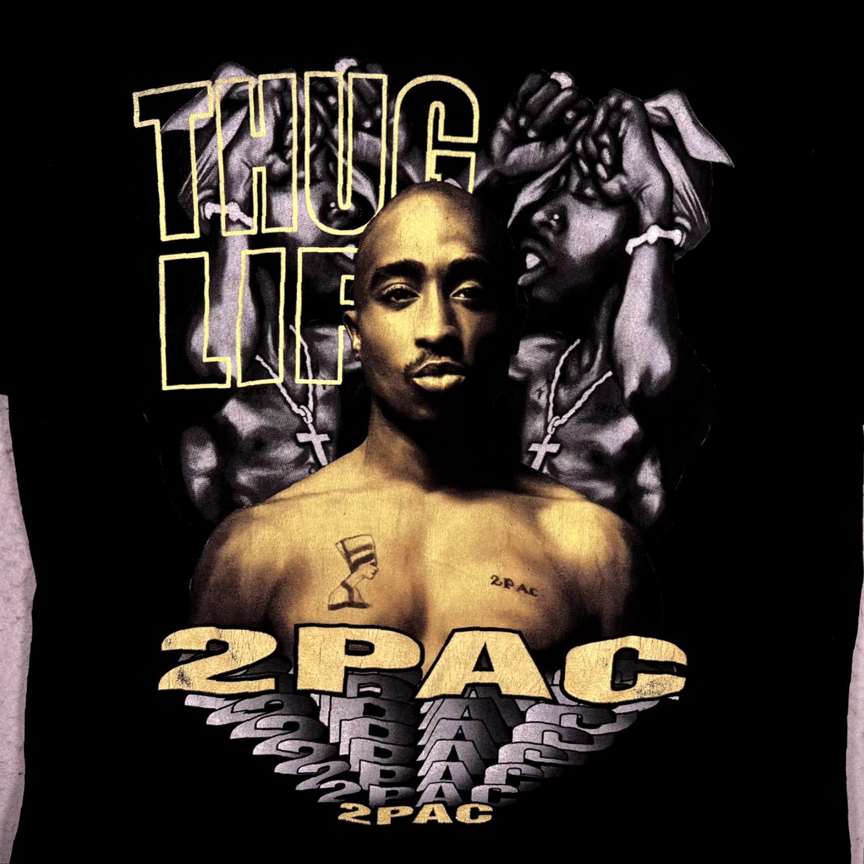 Vintage VINTAGE A1 90s Thug Like Shirt 4XL Black Hip Hop Rap Tee Mens Shirt Size US XXL / EU 58 / 5 - 4 Thumbnail