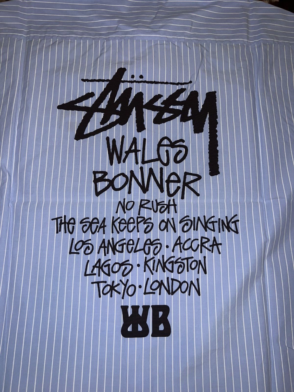 トップス Stussy Wales Bonner Poplin Shirt Stripe Stussy x Wales Bonner】Poplin Shirt Stripe (STUSSY/シャツ
