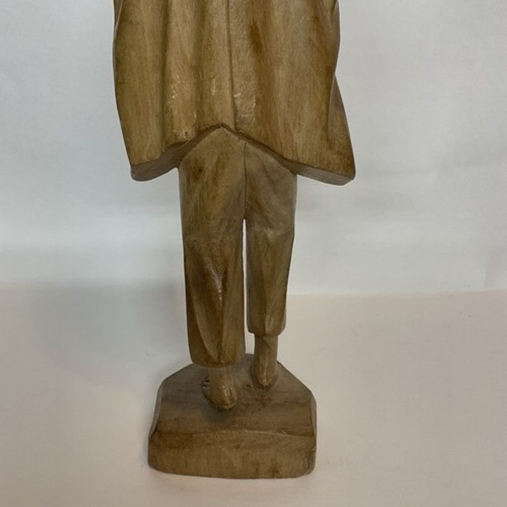 The Unbranded Brand VTG Hand Carved Wood Folk Art Man Colonial Figure 11.6" Size ONE SIZE - 11 Thumbnail
