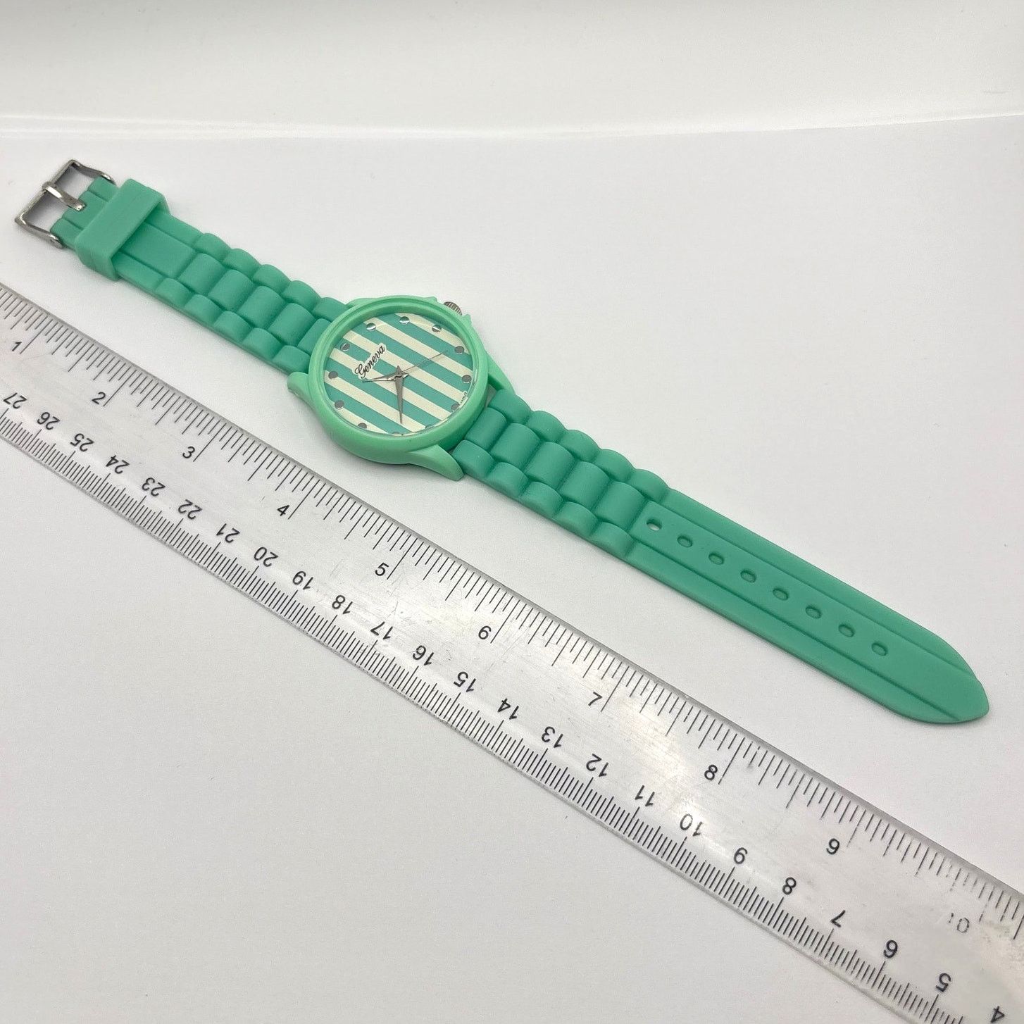 Geneva Striped Turquoise Men's Watch Size ONE SIZE - 4 Thumbnail