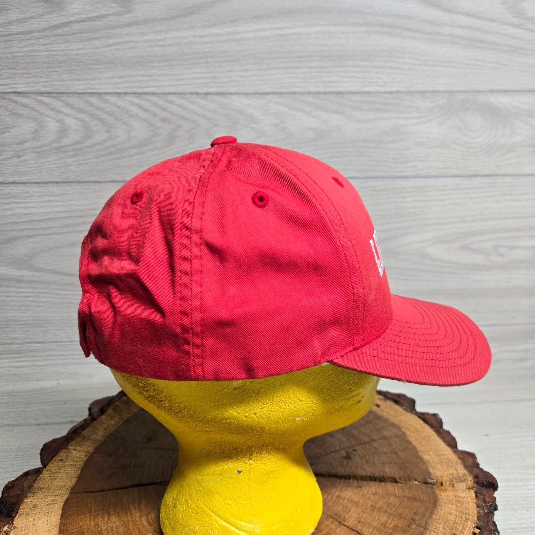 Vintage VINTAGE Red White Embroidered Lifeguard Adjustable Baseball Cap Hat Size ONE SIZE - 2 Thumbnail