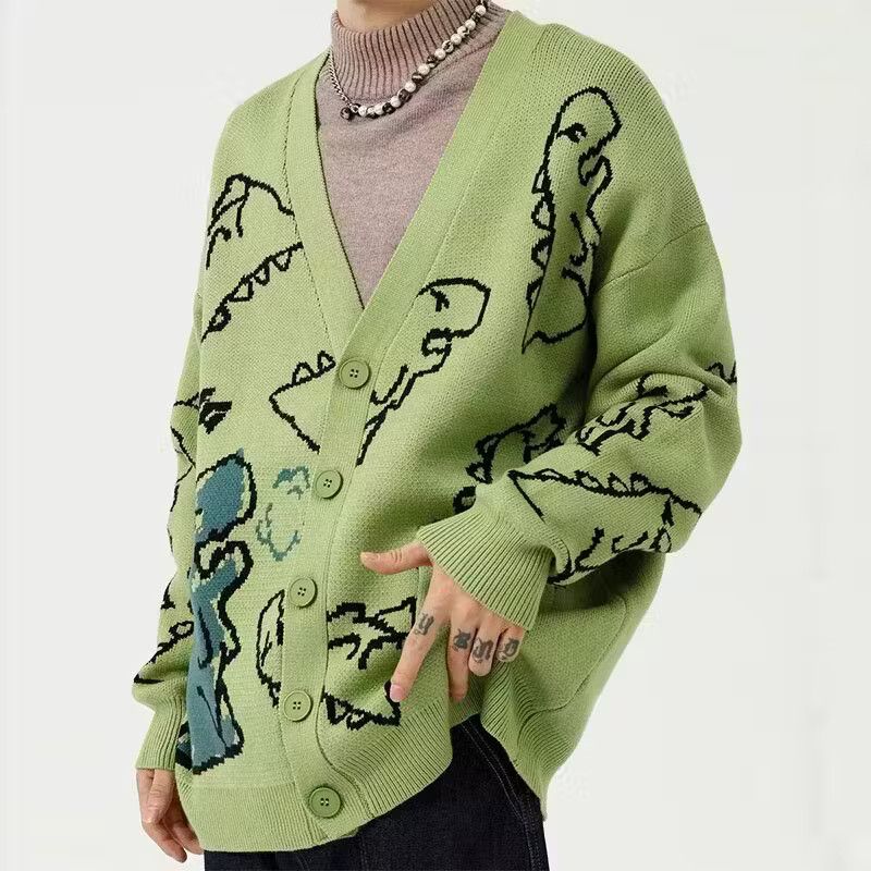 Cardigan Crocodile Graphic Knit Sweater Grailed