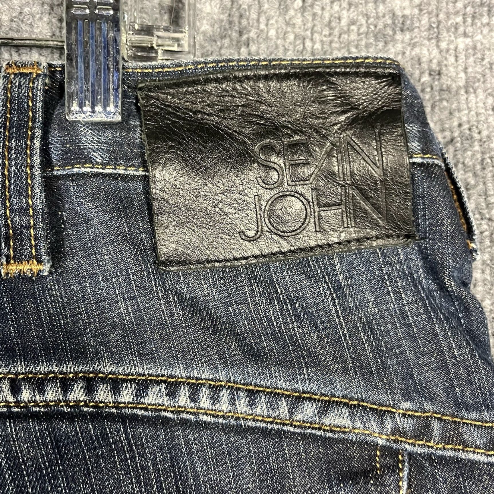 Sean John VTG Sean John Jeans Wide-Leg Hip Hop Baggy Denim 40x33 Mens Black/Blue Belted 90s Sketch Baggy Hip Hop Mens Jeans Size US 40 / EU 56 - 5 Thumbnail