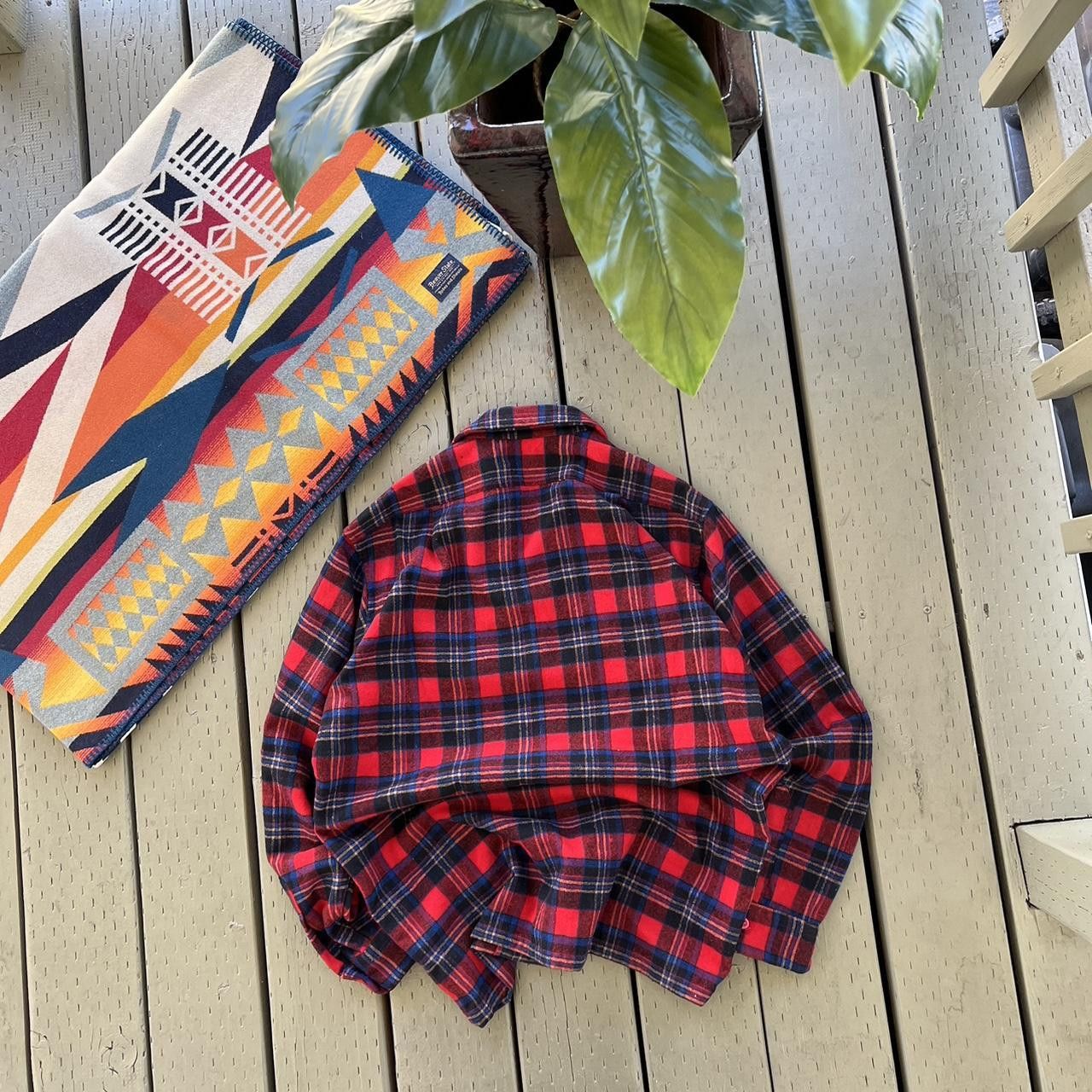 Pendleton Vintage Pendleton Wool Flannel Shadow Plaid Full Button Up Size US L / EU 52-54 / 3 - 2 Thumbnail