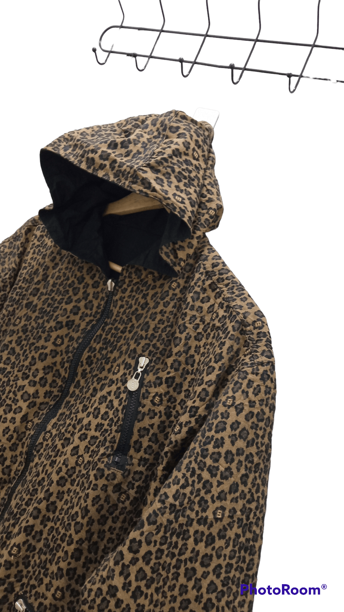 Fendi × Vintage 🔥🔥Vtg Fendi Leopard Big Logo Spellout Reversible Jacket Size US L / EU 52-54 / 3 - 10 Thumbnail
