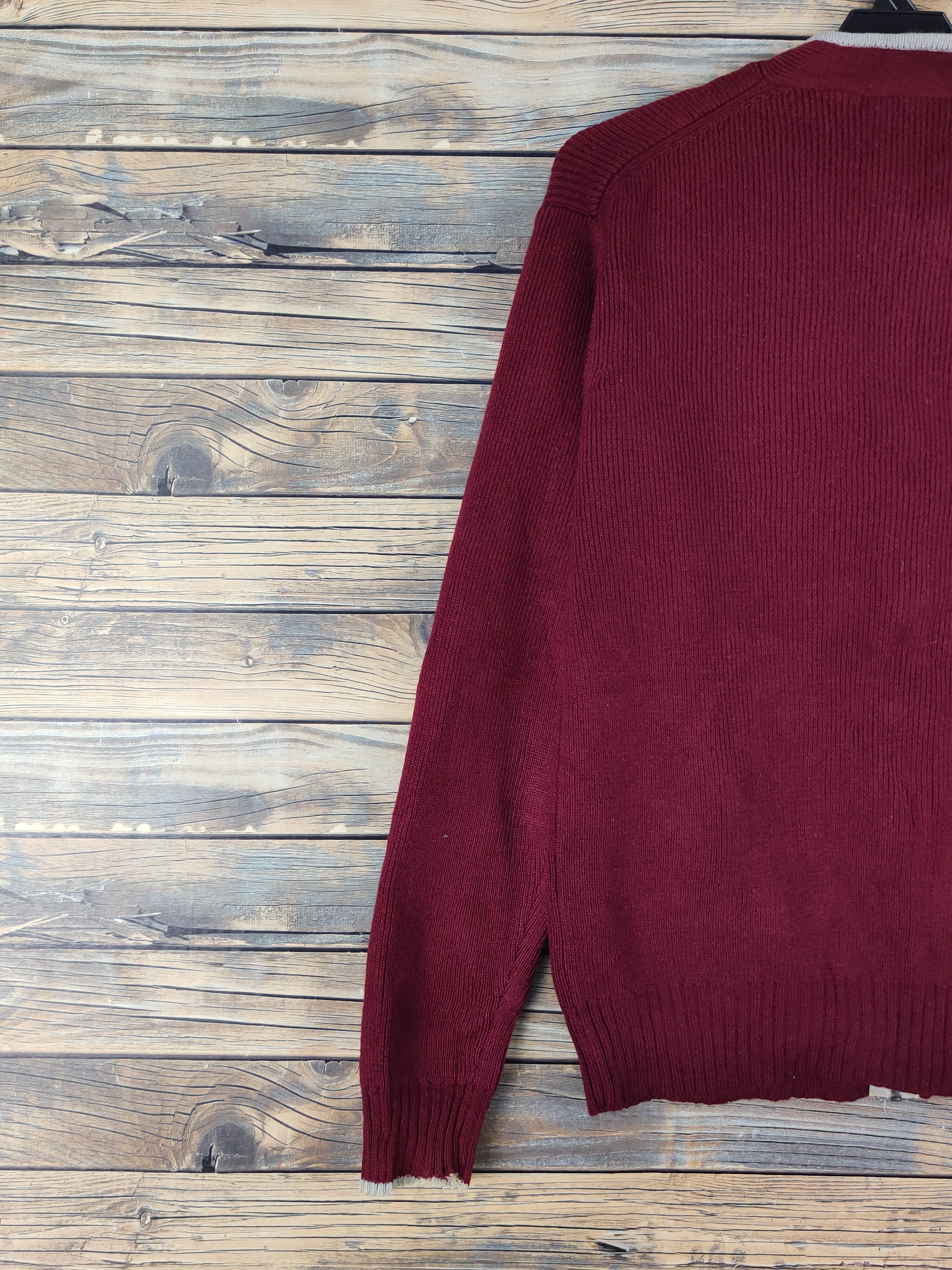 Homespun Knitwear × Japanese Brand × Vintage Freeways Maroon Knitwear Sweaters #W1687 Size US L / EU 52-54 / 3 - 8 Thumbnail