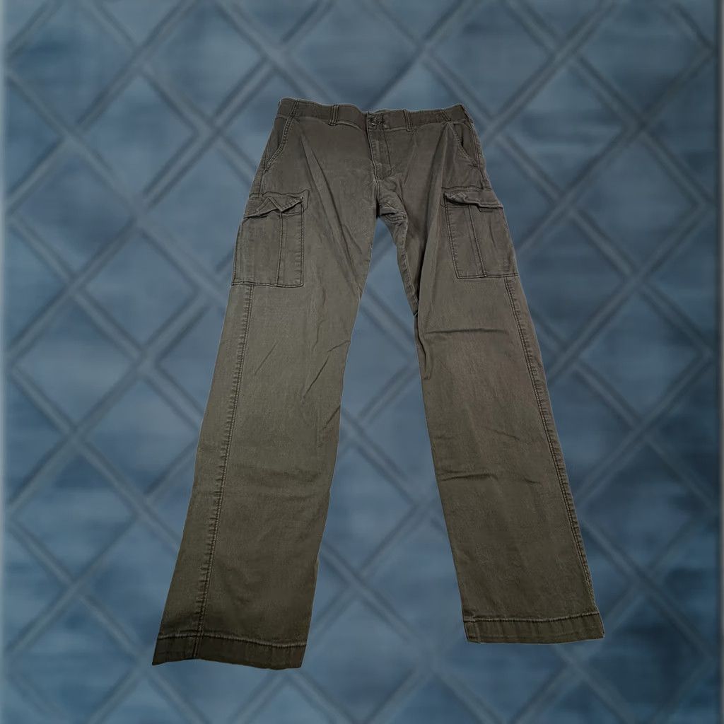 Lee Lee Cargo Pants Men's Regular Straight Green 36x34 Cotton Blend Stretch Pockets Button Size US 36 / EU 52 - 1 Thumbnail