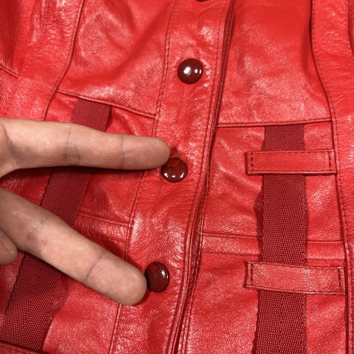 Japanese Brand Vintage Y2K Japanese Leather Jacket With Straps Moto Style Size S / US 4 / IT 40 - 16 Thumbnail