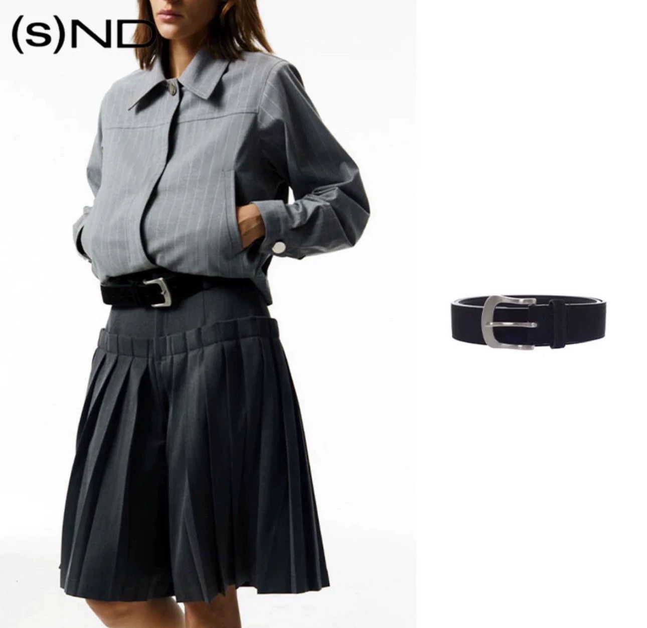 Other spiiin 22ss heavy buckle cowhide & suede belt Size 34 - 1 Thumbnail