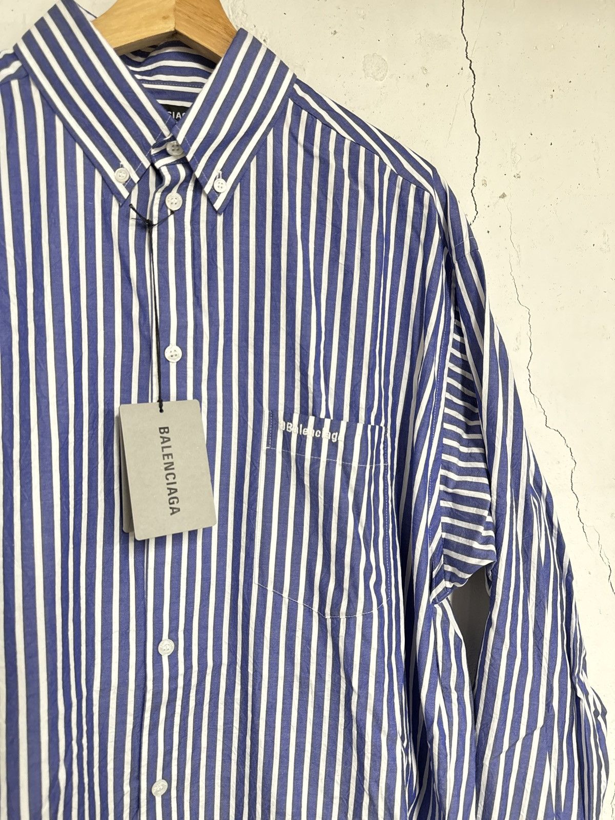 Balenciaga Balenciaga Striped Button Up Shirt XL Size US L / EU 52-54 / 3 - 1 Thumbnail
