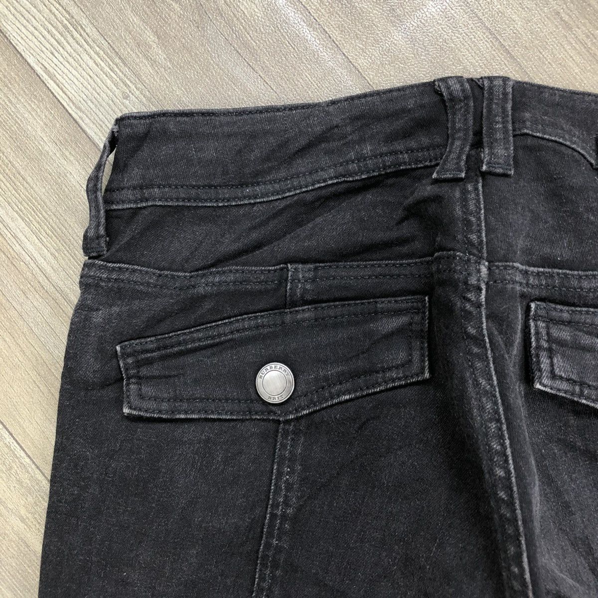 Burberry × Designer × Vintage 2000s Burberry Brit Cargo Bondage Bikers Jeans Skinny Size US 32 / EU 48 - 16 Thumbnail