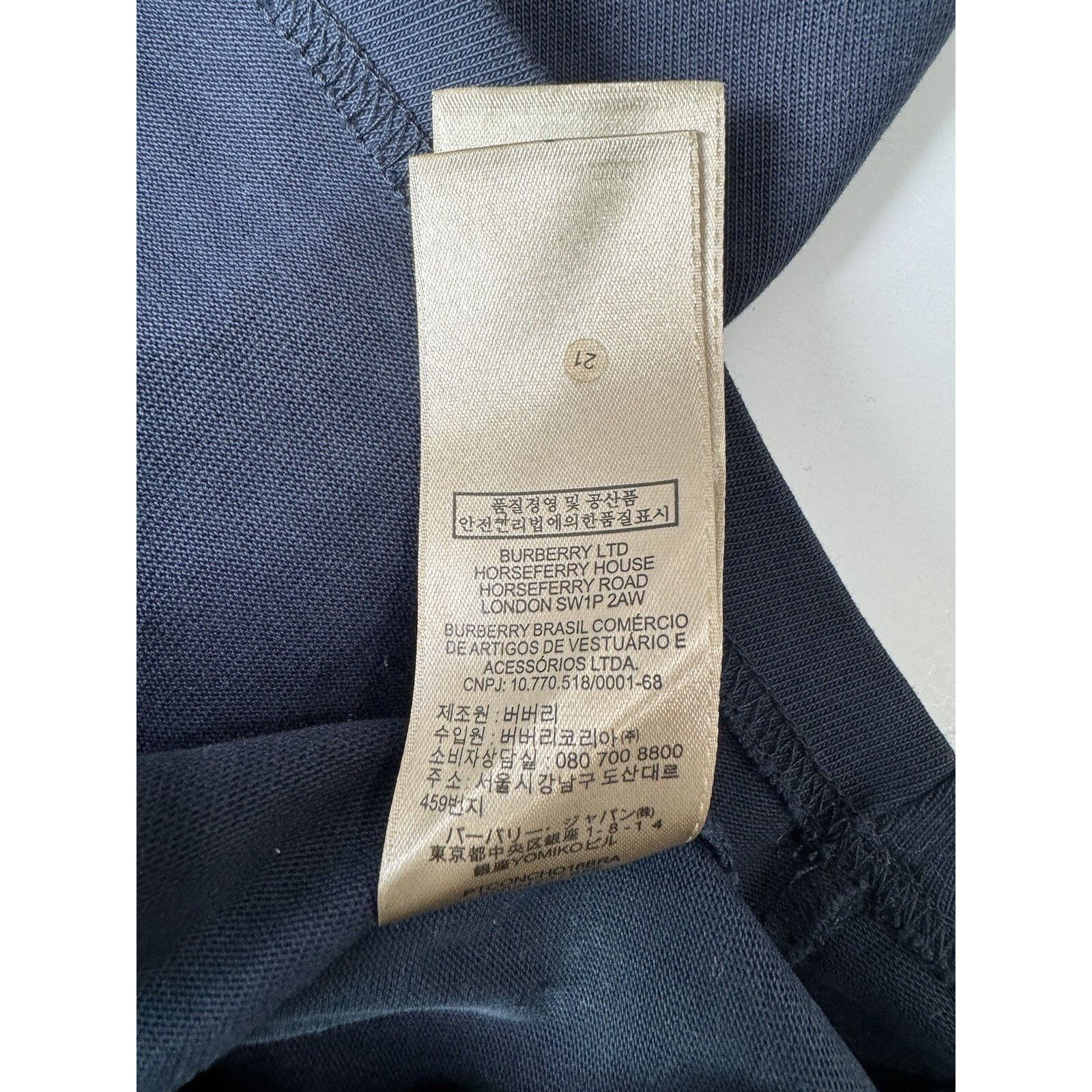 Burberry BURBERRY LOGO OVERSIZE SWEATER Size XS Navy Size US XS / EU 42 / 0 - 6 Thumbnail