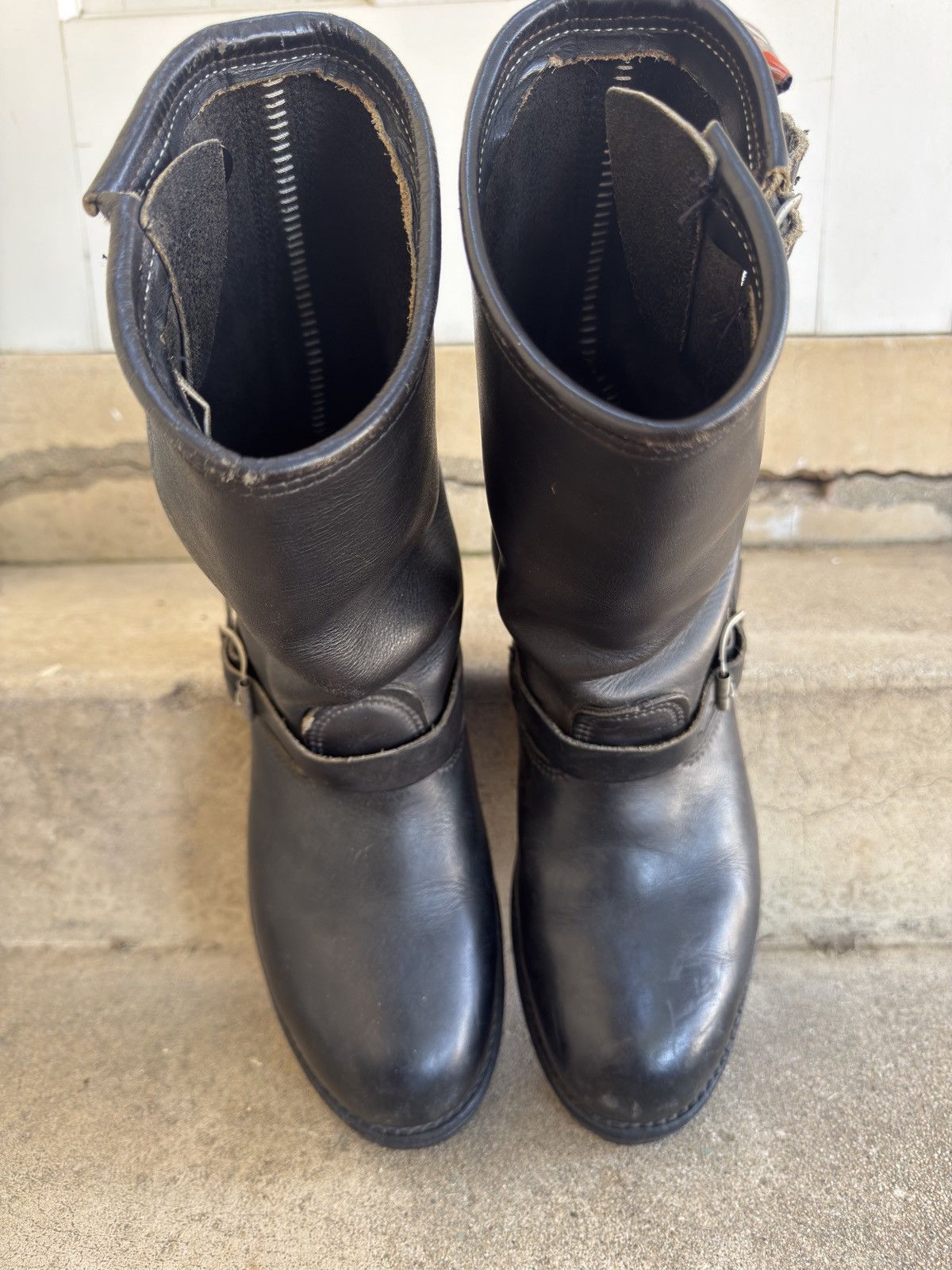 Harley Davidson Vintage Black Biker Engineer Boots Size US 9.5 / EU 42-43 - 4 Thumbnail