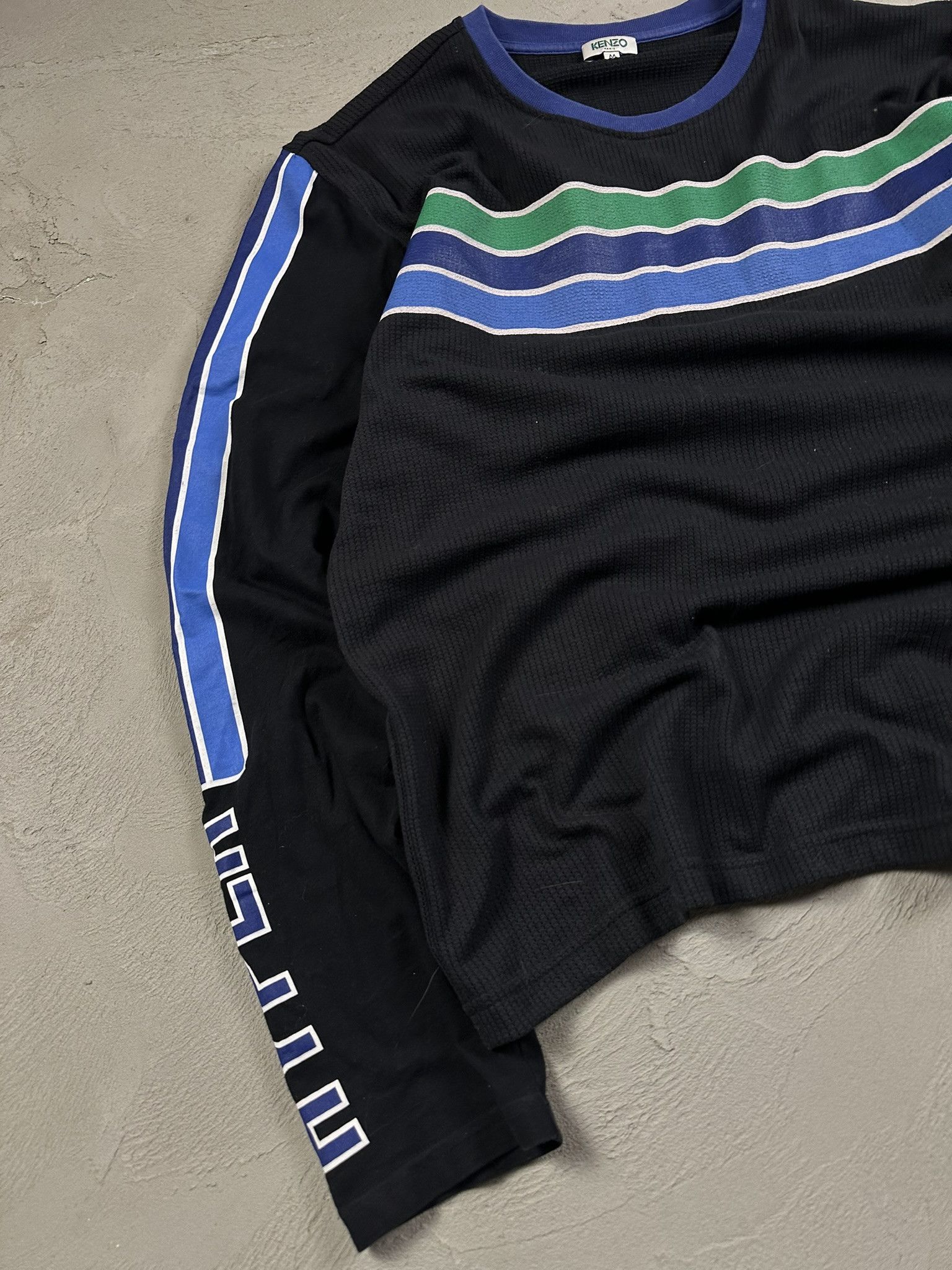 Kenzo Kenzo Paris Logo Longsleeve Stripped T-shirt Size US M / EU 48-50 / 2 - 4 Thumbnail
