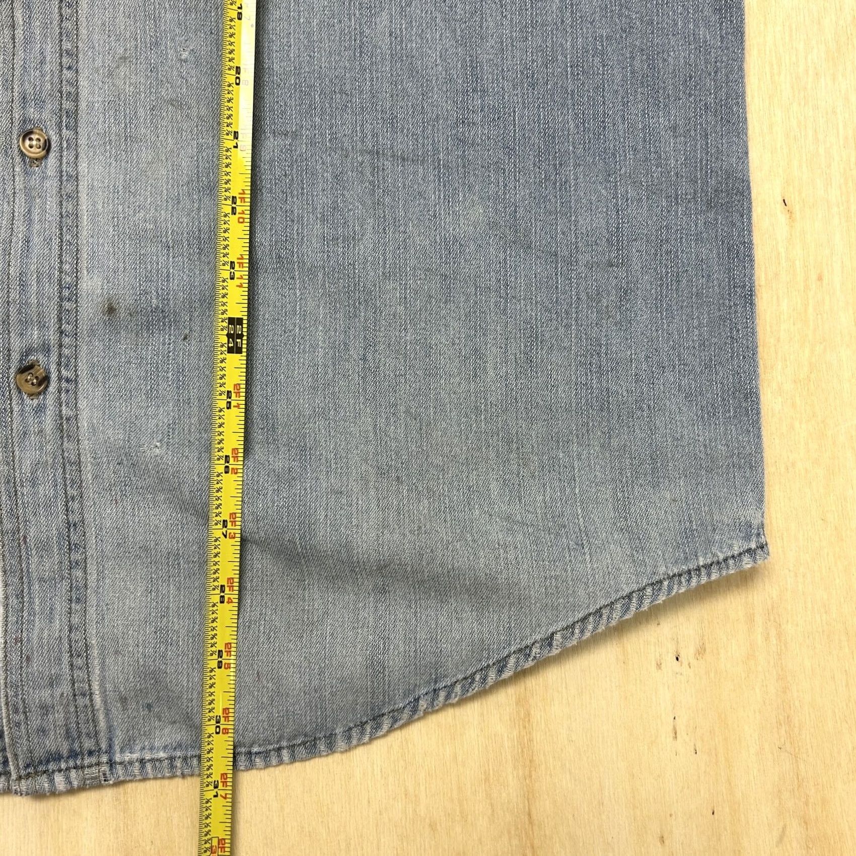 Vintage Vintage Premier International Shirt Mens M Blue Denim Long Sleeve Button Up Size US M / EU 48-50 / 2 - 5 Thumbnail