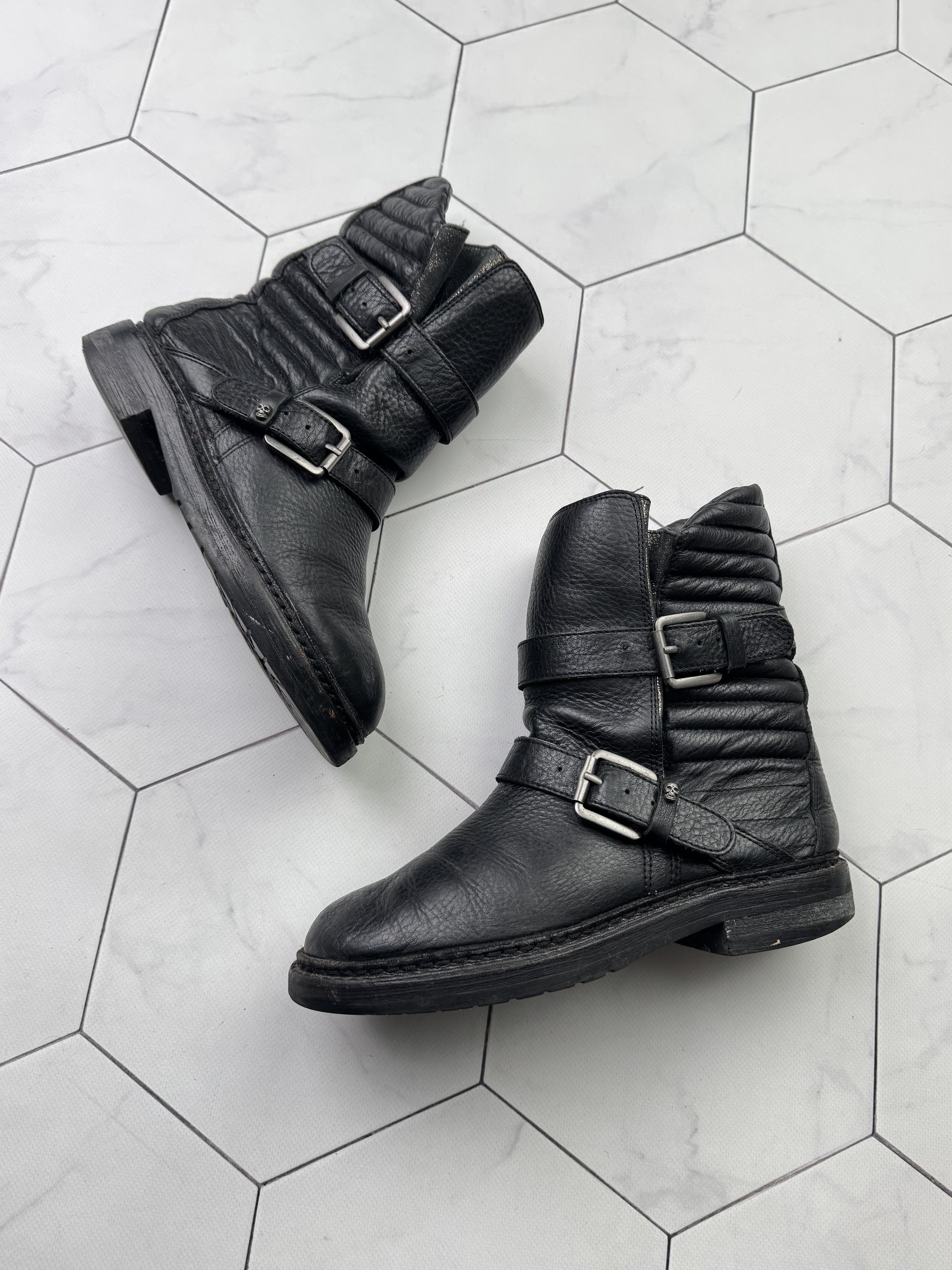 Zadig & Voltaire Zadig&Voltaire Vintage Leather Boots With Straps (B48) Size US 9 / IT 39 - 1 Thumbnail