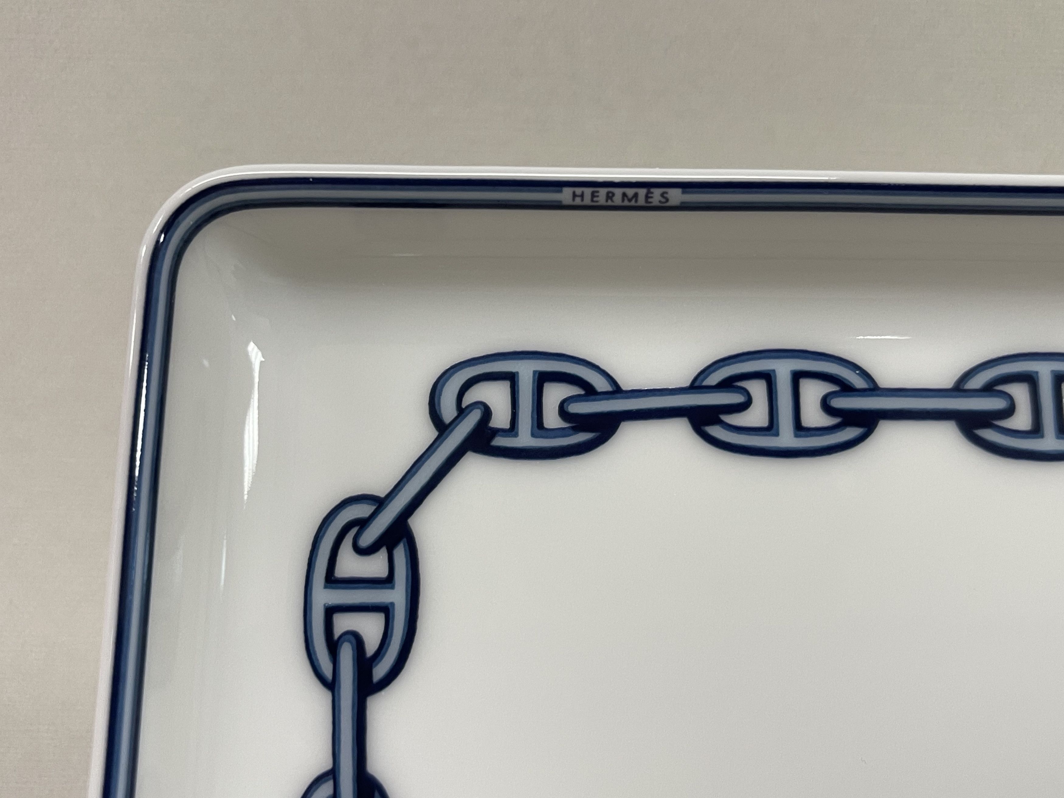 Hermes Hermes Chaine D'Ancre Blue Square Plate Size ONE SIZE - 3 Thumbnail